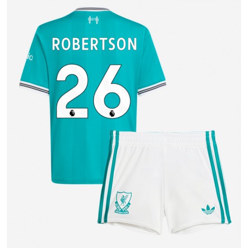 Fotbalové Dres Liverpool Andrew Robertson #26 Dětské Alternativní 2025-26 Krátký Rukáv (+ trenýrky)